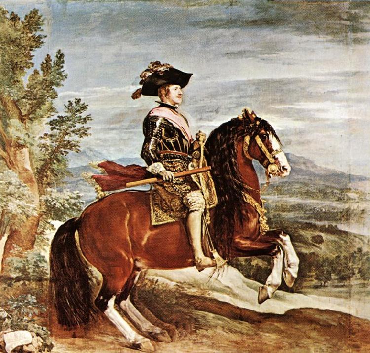 VELAZQUEZ, Diego Rodriguez de Silva y Equestrian Portrait of Philip IV kjugh France oil painting art